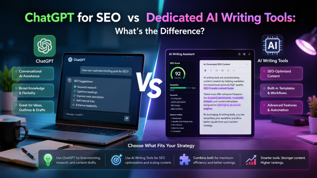 ChatGPT for SEO vs Dedicated AI Writing Tools: What's the Difference?
