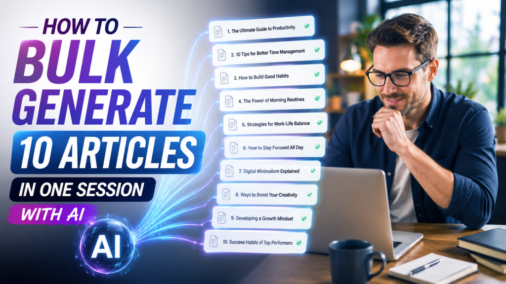 How to Bulk Generate 10 Articles in One Session with AI